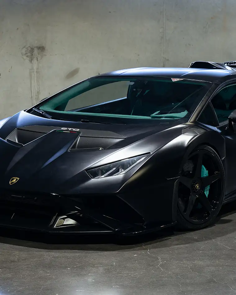 Lamborghini Huracan STO with a bespoke Tiffany Blue leather interior