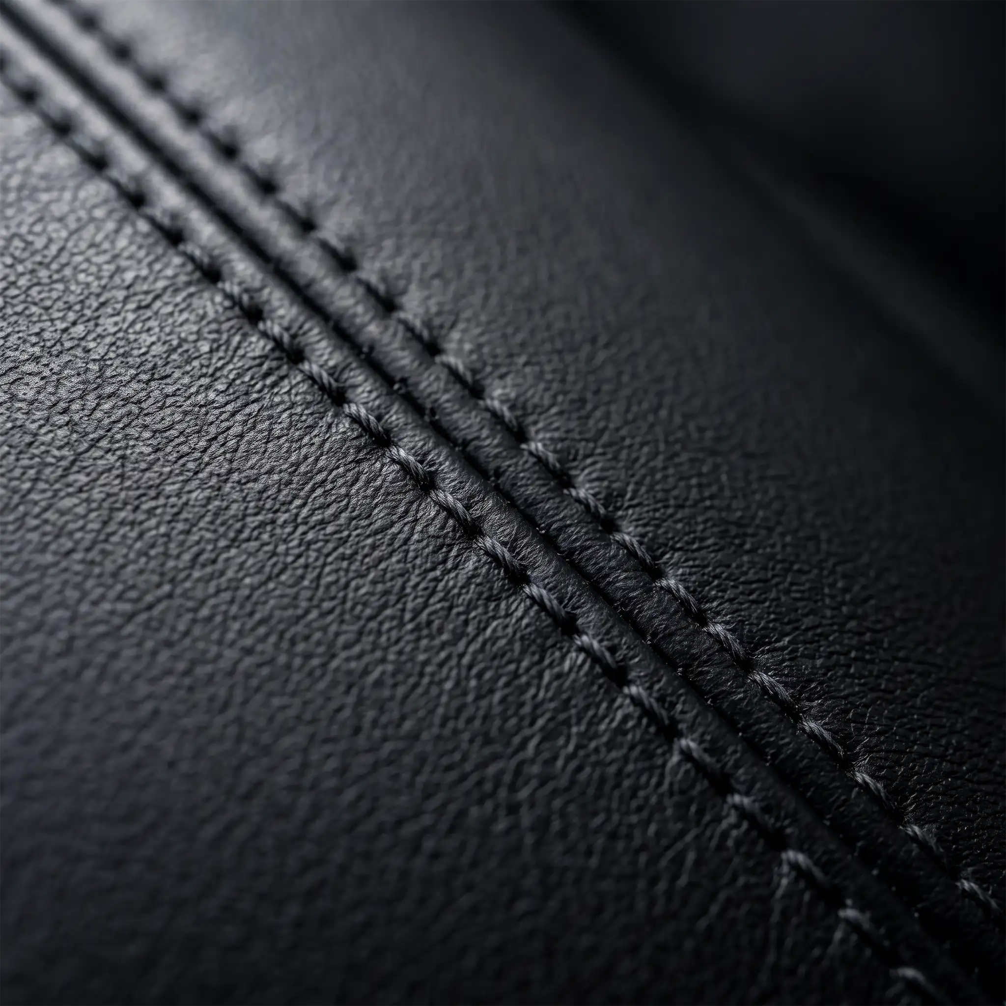 Leather stitching detail